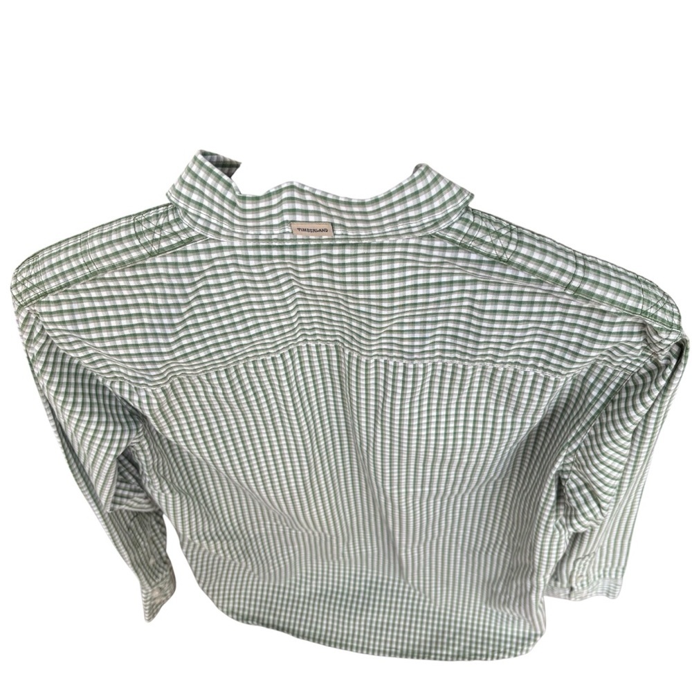 Timberland County Western Green Plaid Button Down Shirt Size M - Picture 4 of 10